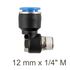 Swivel Elbow Pu 12mm X 1/4' M